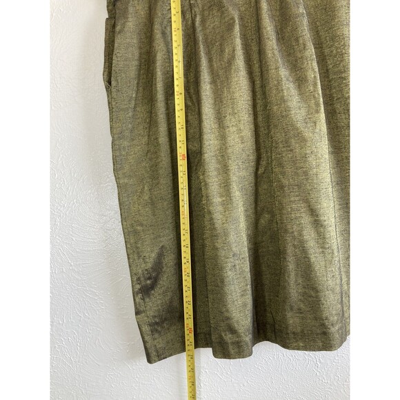 Vtg Handmade Womens 2 Pc Suit Unsized Measures 10 M Skirt & Top Green Retroglam - Picture 10 of 11